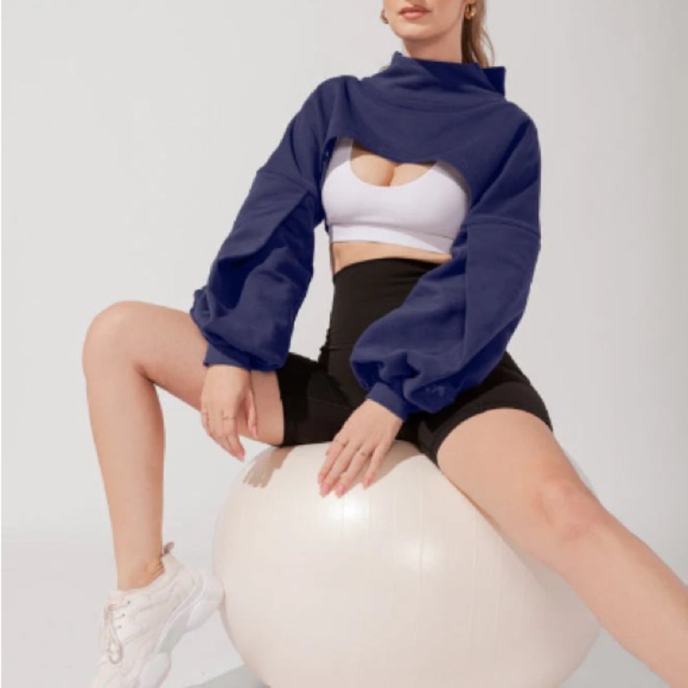 POPFLEX Mockneck Shruggie - Marine Navy Size: S/M